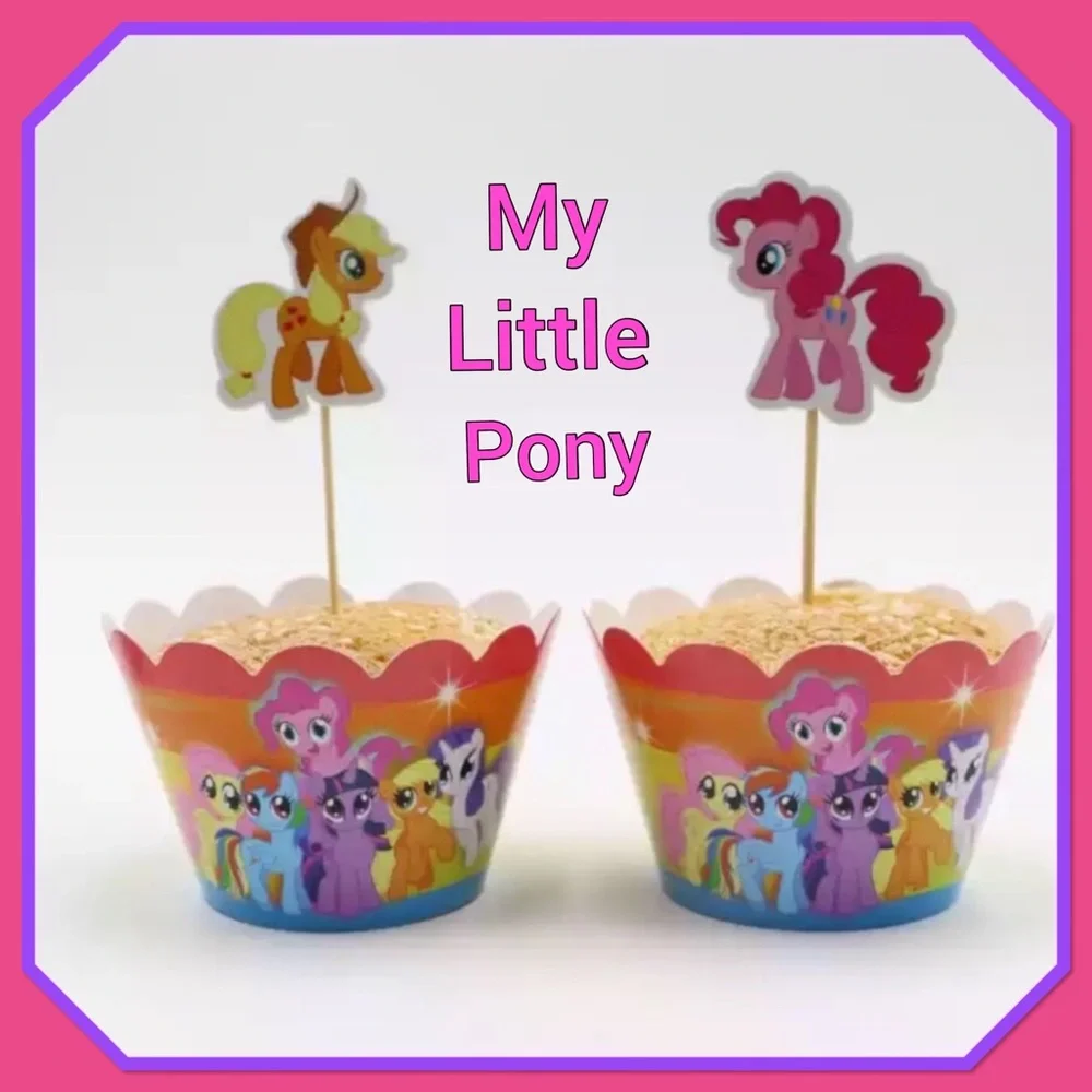 🎉New🎉My Little Pony Cupcake Wrappers/Picks and Toppers🎉